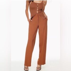 Aritzia Wilfred Author Pants Wide Leg orange/brown Size 10